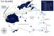 Fidji - Croisière Captain Cook Cruises - Carte de votre itinéraire