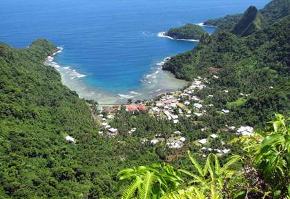 Le village de Afono à American Samoa