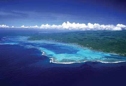 L'île de Savai vue du Ciel