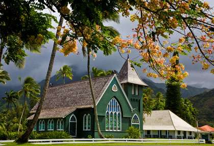 Eglise des missionnaire de Waioli à Hanalei