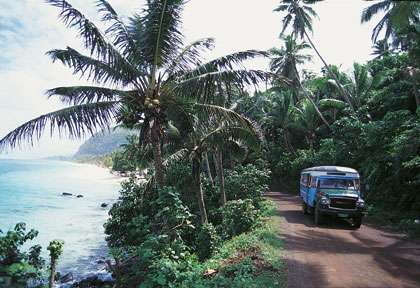 La route autour de Apia