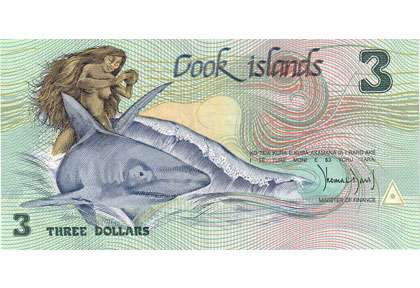Billet de 3 dollars des Iles Cook