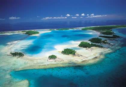 La plage de sable rose