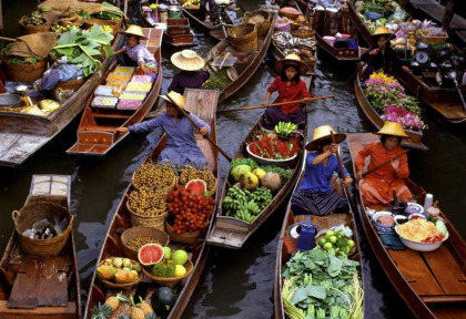 Thailande - Marché flottant et rivière Kwai © Office du tourisme de Thailande