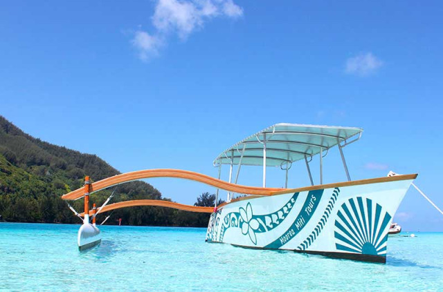 Polynésie française - Moorea - Lagon Miti en Pirogue à balancier